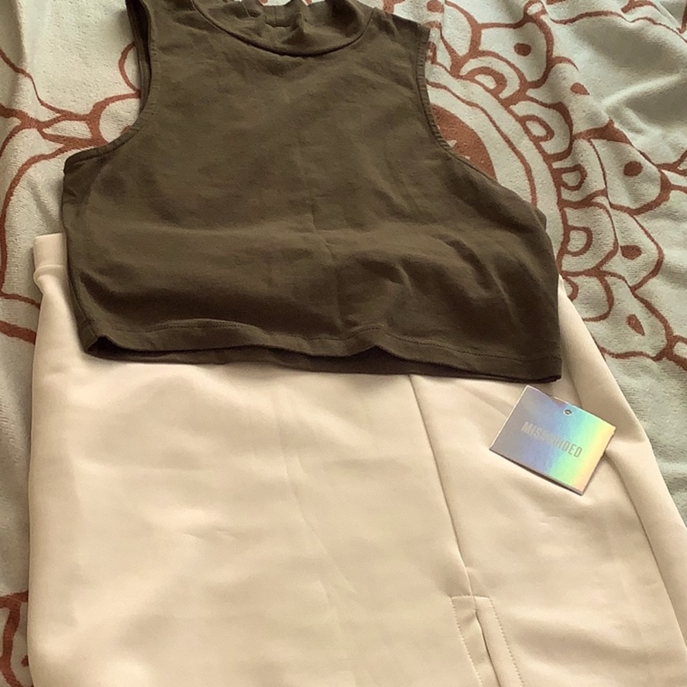 CUTE MINI SKIRT & CROP TOP SET